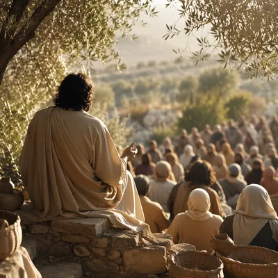 Holy Tuesday Parables on Sunlit Hillside