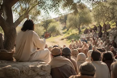 Holy Tuesday Parables on Sunlit Hillside