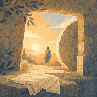 Easter Sunrise at the Empty Tomb