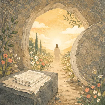 Easter Sunrise at the Empty Tomb
