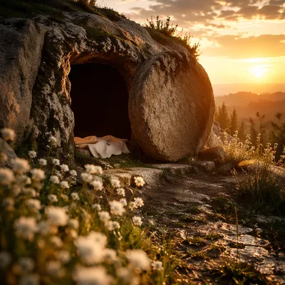 Easter Sunrise at the Empty Tomb