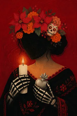 Las Posadas Candle Procession Portrait