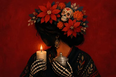 Las Posadas Candle Portrait for Christmas