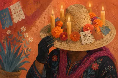 Las Posadas Candle Procession at Sunset