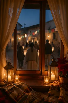 Las Posadas Candlelit Christmas Procession View