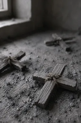 Lenten Ashes on Handmade Wooden Crosses