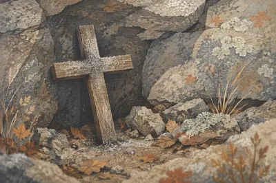 Lent Ashes on Handmade Wooden Cross