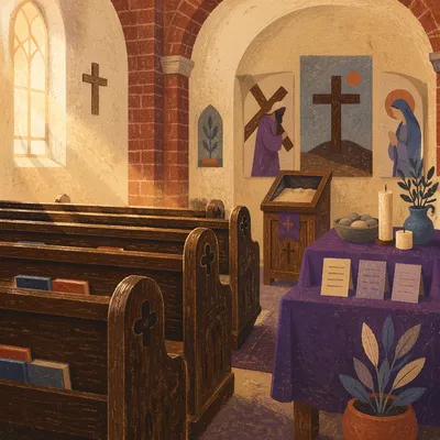 Lent Interactive Prayer Stations in Church
