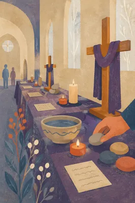 Lent Prayer Stations in Quiet Church
