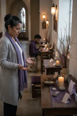 Lent Prayer Stations in Quiet Church