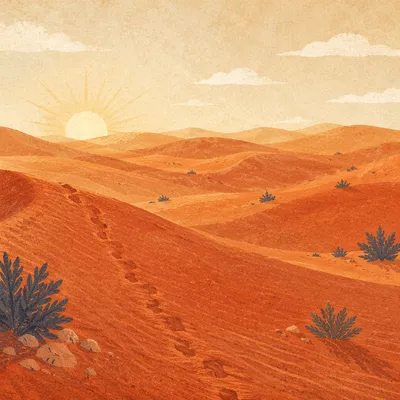 Lenten Wilderness Desert at Sunrise