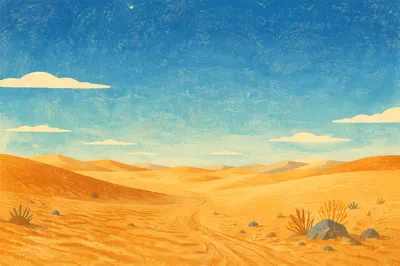 Lenten Wilderness Desert Under Blue Sky