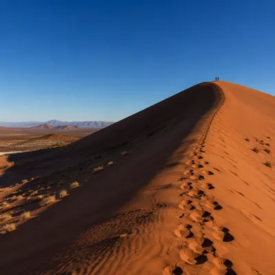Lenten Desert Wilderness with Distant Walkers