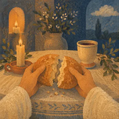 Maundy Thursday Bread Breaking at Communion