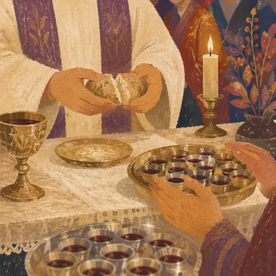 Maundy Thursday Bread Breaking at Communion