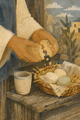 Maundy Thursday Bread Breaking Communion Still Life