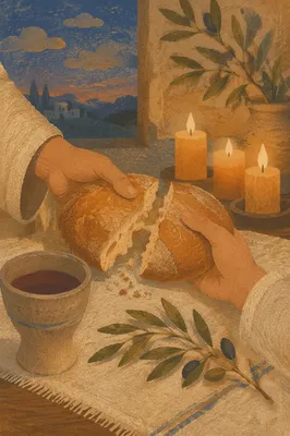 Maundy Thursday Bread Breaking at Communion