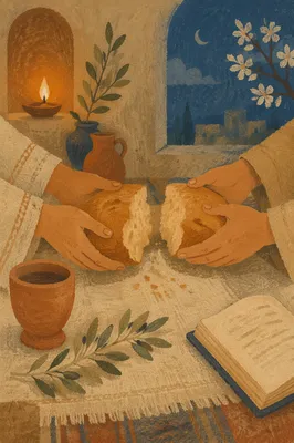 Maundy Thursday Communion Bread Breaking in Chapel