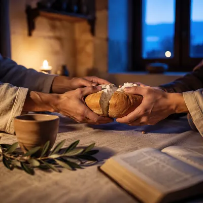 Maundy Thursday Communion Bread Breaking