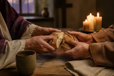 Maundy Thursday Communion Bread Breaking