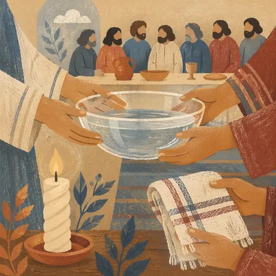 Maundy Thursday Foot Washing with Basin