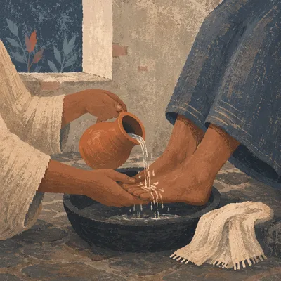 Humble Maundy Thursday Foot Washing Ritual