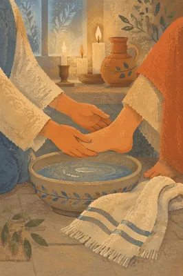 Maundy Thursday Foot Washing in Candlelight