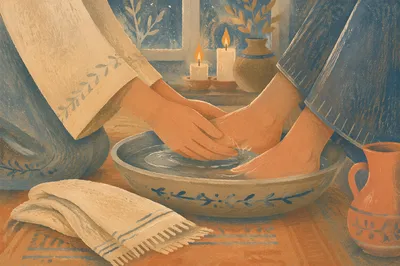 Maundy Thursday Foot Washing in Candlelight