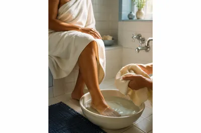 Humble Maundy Thursday Foot Washing Scene