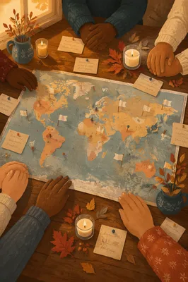 Missions Sunday Prayer Map with Flags