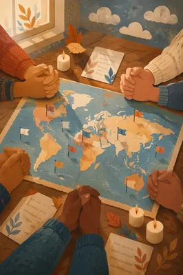 Missions Sunday Prayer Around World Map