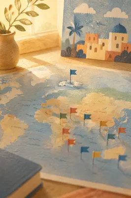 World Map Prayer Pins for Missions Sunday