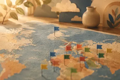 World Map Prayer Pins for Missions Sunday