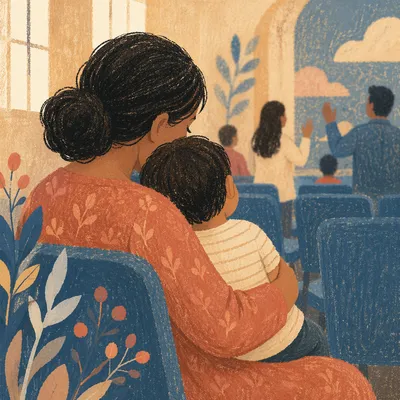 Mother and Child in Gentle Prayer