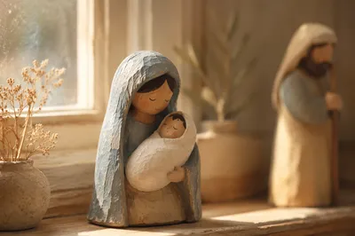 Mother and Child Prayer in Soft Light