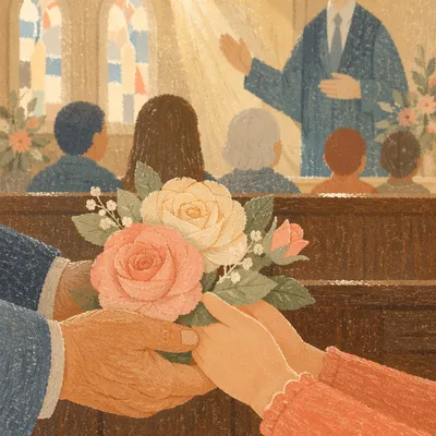 Mothers Day Roses and Church Blessing