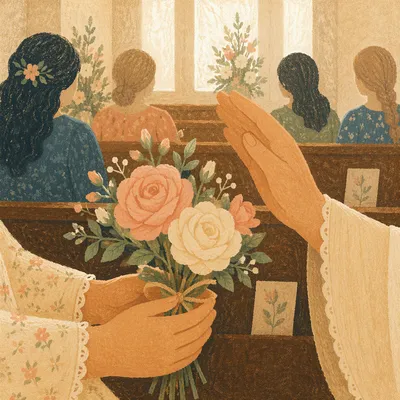Mother's Day Roses and Blessing in Church