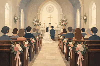 Mothers Day Church Aisle with Roses