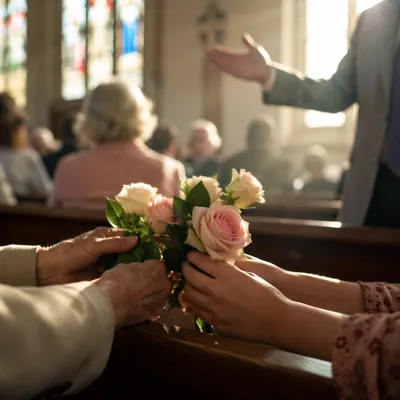 Mother's Day Roses and Blessing in Church