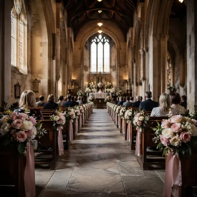 Mothers Day Church Aisle with Roses