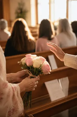 Mother's Day Roses and Blessing in Church
