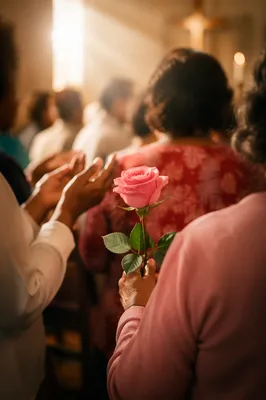 Pink Rose During Mother’s Day Blessing