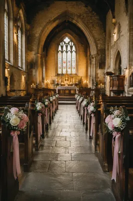 Mothers Day Church Aisle with Roses