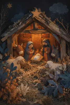 Warm Nativity Stable in Seasonal Darkness