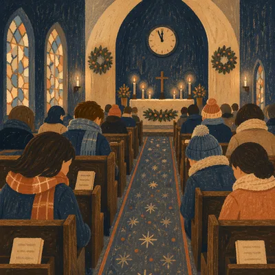 New Year Watchnight Prayer in Church