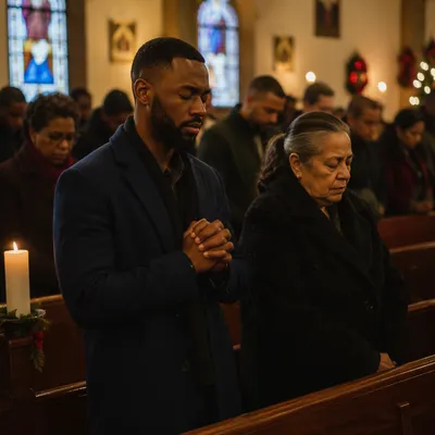 Midnight New Year Prayer Service in Church