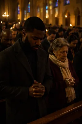 Midnight New Year Prayer in Church