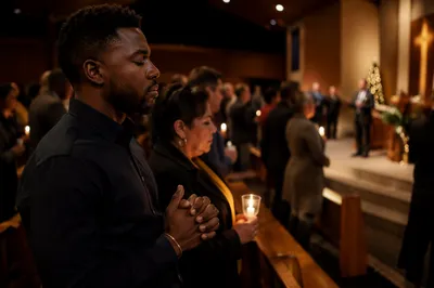 Midnight Prayer Service in Church Sanctuary