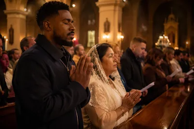 Midnight New Year Prayer in Church