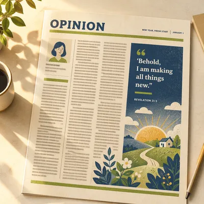 New Year Sunrise Editorial Fresh Start